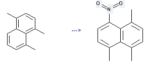 Naphthalene,1,4,5-trimethyl- can be used to produce 1-nitro-4,5,8-trimethylnaphthalene